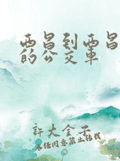 西昌到西昌西站的公交车