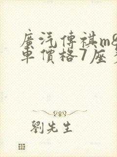 广汽传祺m8油车价格7座多少钱