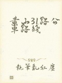 黄山31路公交车路线