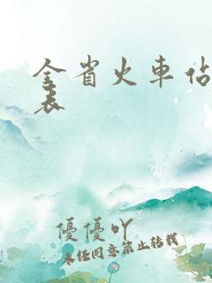 全省火车站列车表