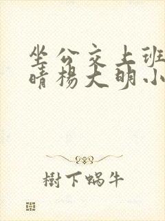 坐公交上班的苏晴杨大明小说免费阅读