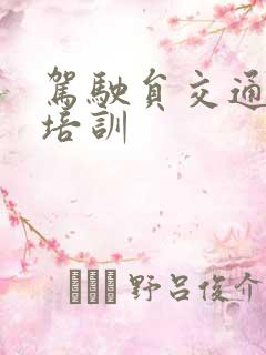 驾驶员交通安全培训