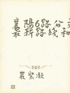 襄阳6路公交车最新路线和时间