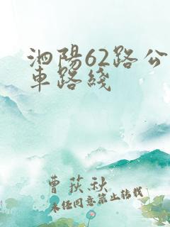 泗阳62路公交车路线