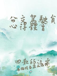 公交驾驶员培训心得体会