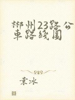 郴州23路公交车路线图 郴州23路公交车路线图