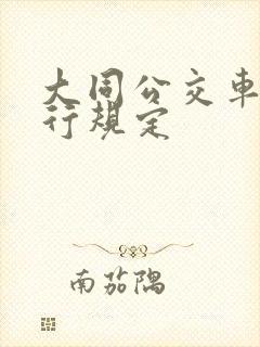 大同公交车道限行规定