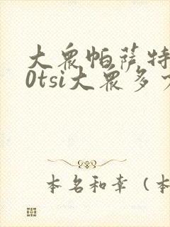 大众帕萨特330tsi大众多少钱