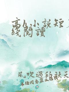 高h小说短篇在线阅读