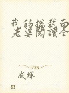 我的总裁白富美老婆阅读全文作者