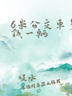 6米公交车多少钱一辆