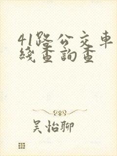 41路公交车路线查询查