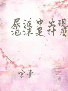 尿液中出现大量泡沫是什么原因
