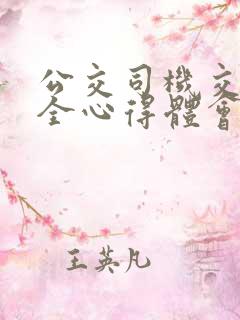 公交司机交通安全心得体会