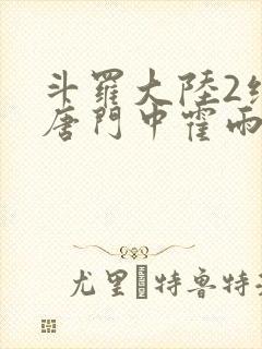 斗罗大陆2绝世唐门中霍雨浩