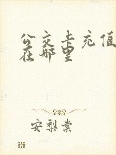 公交卡充值地方在哪里