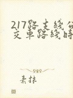 217路支线公交车路线时间表