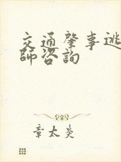 交通肇事逃逸律师咨询