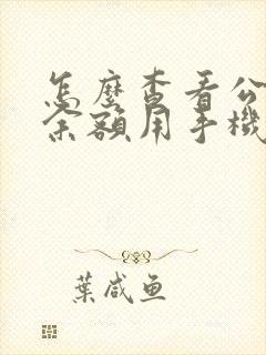 怎么查看公交卡余额用手机