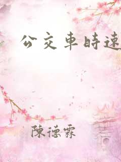 公交车时速多少