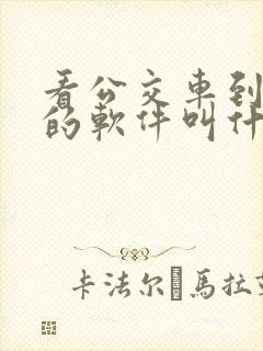 看公交车到哪了的软件叫什么