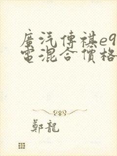 广汽传祺e9油电混合价格