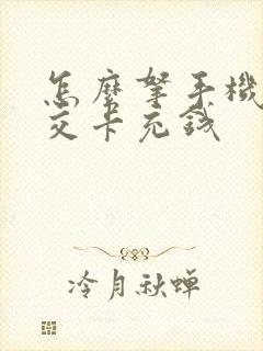 怎么拿手机给公交卡充钱