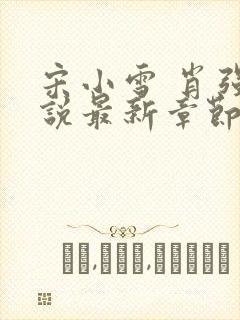 宋小雪 肖强小说最新章节阅读全文