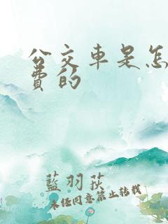 公交车是怎么收费的