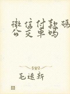 微信付款码能坐公交车吗