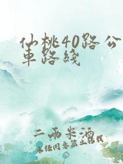 仙桃40路公交车路线