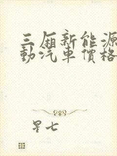 三厢新能源纯电动汽车价格