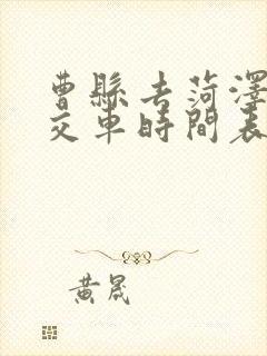 曹县去菏泽的公交车时间表