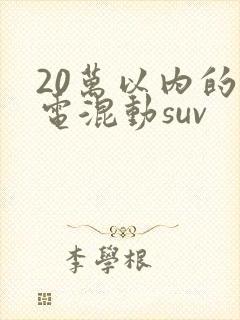 20万以内的插电混动suv