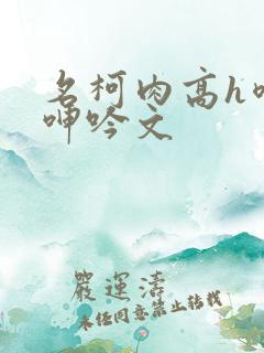 名柯肉高h喷汁呻吟文