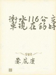 衡水116公交车现在的时间表
