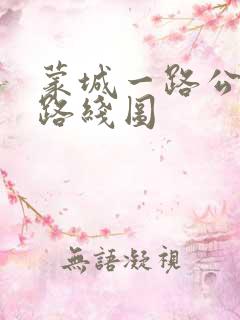 蒙城一路公交车路线图