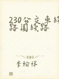 230公交车线路图线路