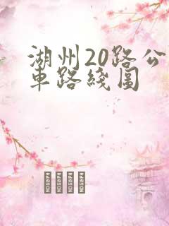湖州20路公交车路线图