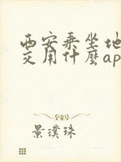 西安乘坐地铁公交用什么app