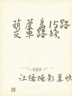 葫芦岛15路公交车路线