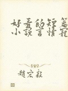 好看的短篇完结小说言情宠文
