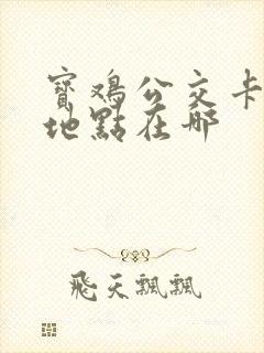 宝鸡公交卡办理地点在哪