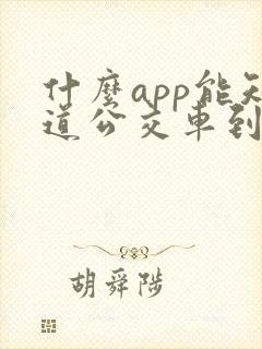 什么app能知道公交车到哪里了 什么app能知道公交车到哪里了