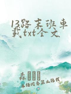13路末班车下载txt全文