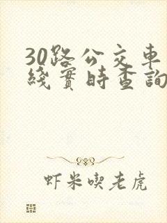30路公交车路线实时查询