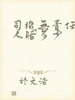 司机无责任撞死人赔多少