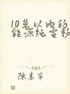 10万以内的新能源纯电动汽车