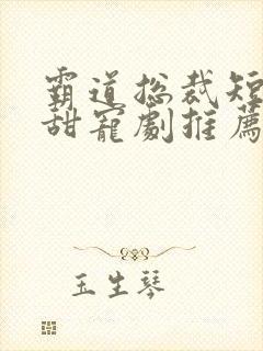 霸道总裁短剧 甜宠剧推荐