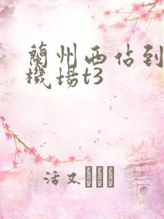 兰州西站到中川机场t3